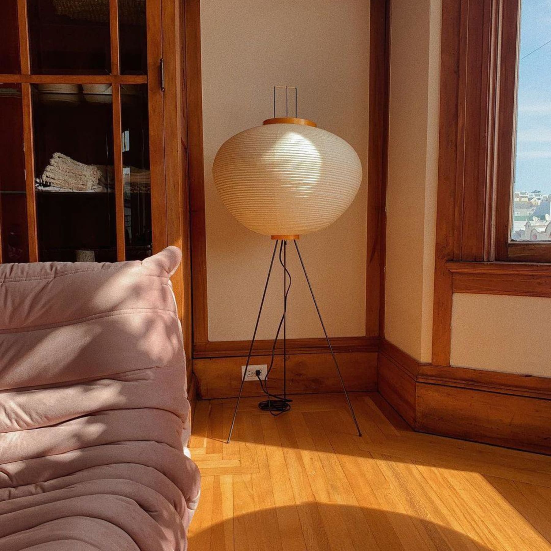 Modern Rice Paper Floor Lamp for Living Room and Bedroom — Greenwich Home & Living