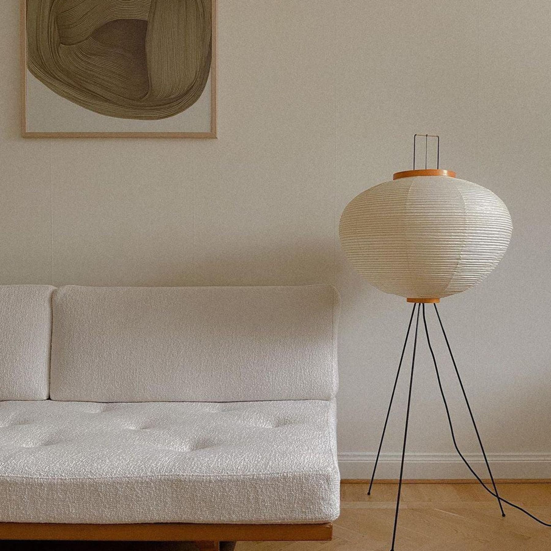 Modern Rice Paper Floor Lamp for Living Room and Bedroom — Greenwich Home & Living