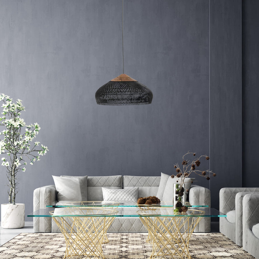 Bohemian Rattan Woven Pendant Light With Warm Glow for Dining Room — Greenwich Home & Living