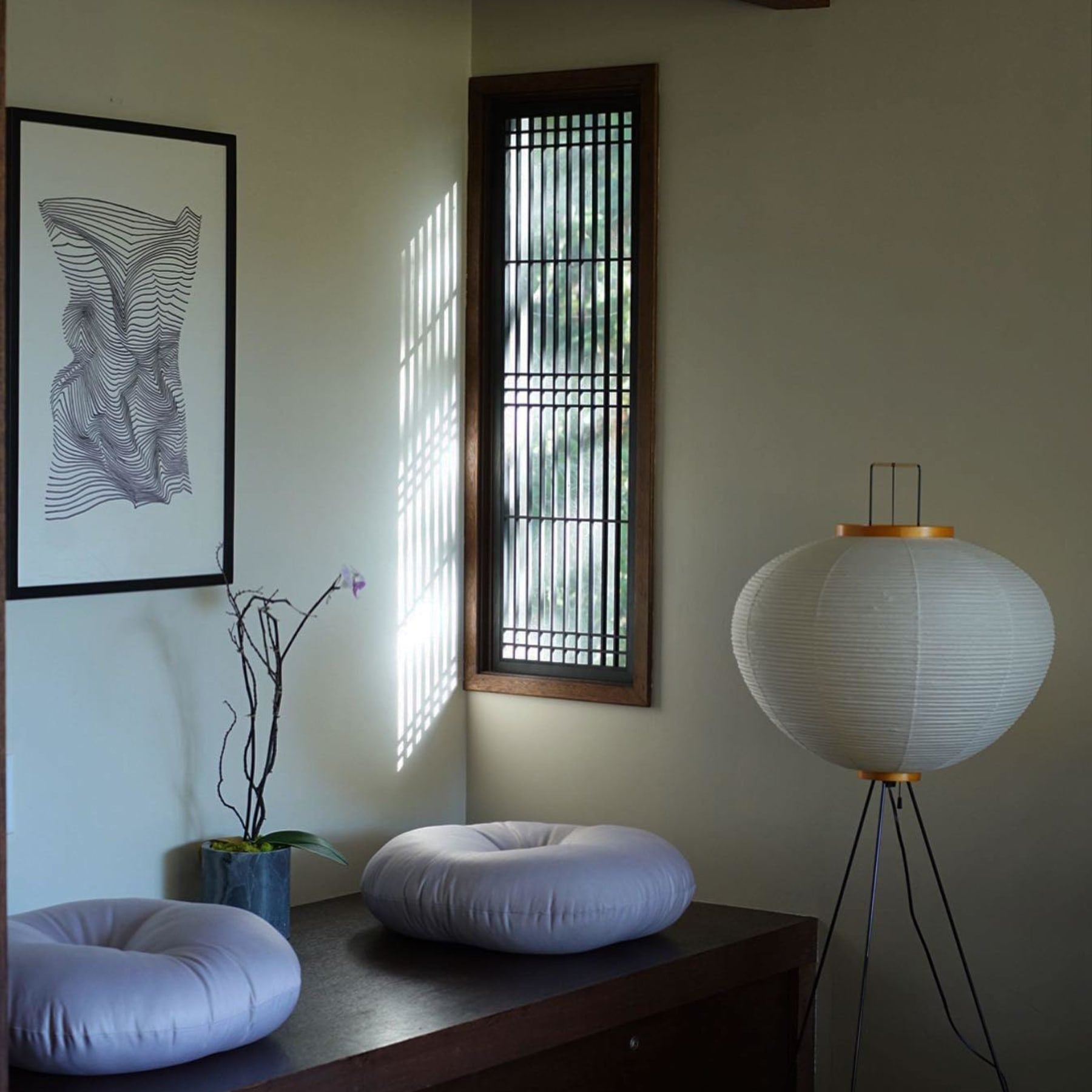 Modern Rice Paper Floor Lamp for Living Room and Bedroom — Greenwich Home & Living
