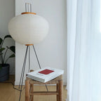 Modern Rice Paper Floor Lamp for Living Room and Bedroom — Greenwich Home & Living