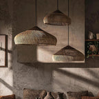 Bohemian Rattan Woven Pendant Light With Warm Glow for Dining Room — Greenwich Home & Living