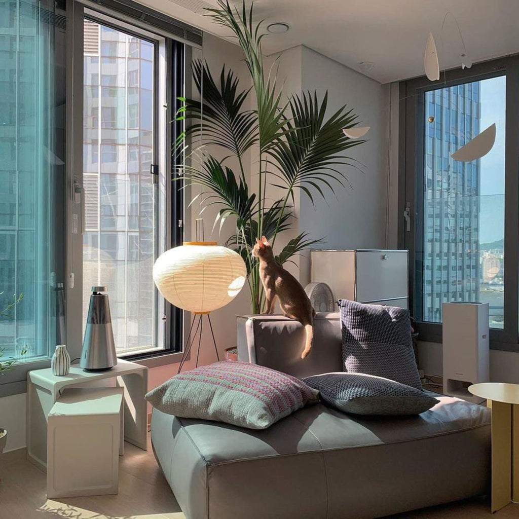 Modern Rice Paper Floor Lamp for Living Room and Bedroom — Greenwich Home & Living