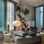 Modern Rice Paper Floor Lamp for Living Room and Bedroom — Greenwich Home & Living