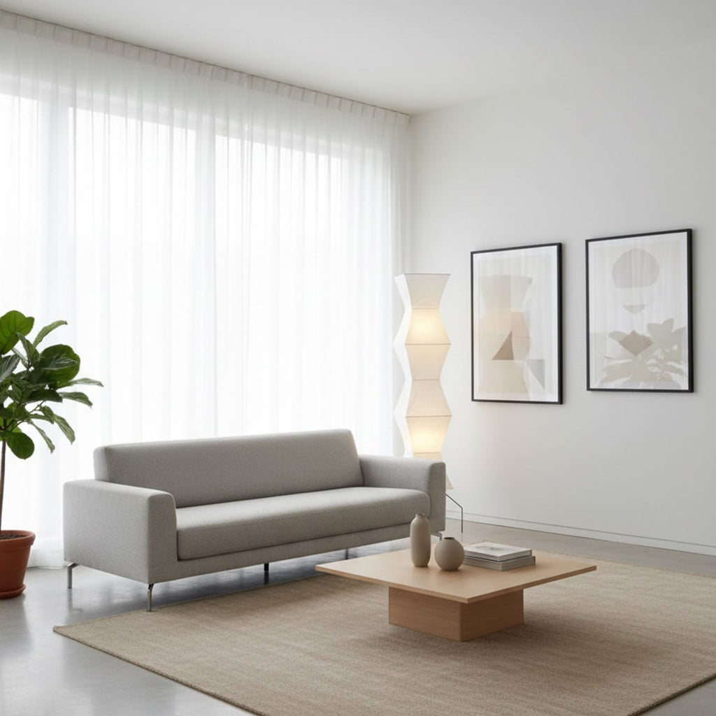 Modern Rice Paper Floor Lamp for Living Room and Bedroom — Greenwich Home & Living