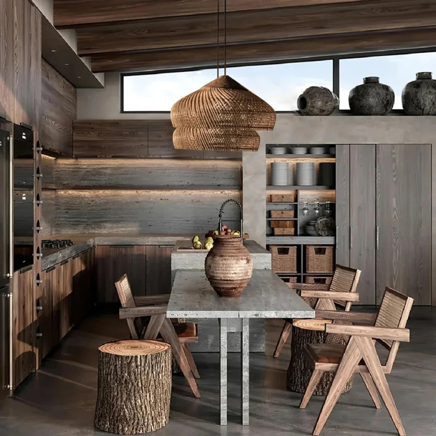 Bohemian Rattan Woven Pendant Light With Warm Glow for Dining Room — Greenwich Home & Living