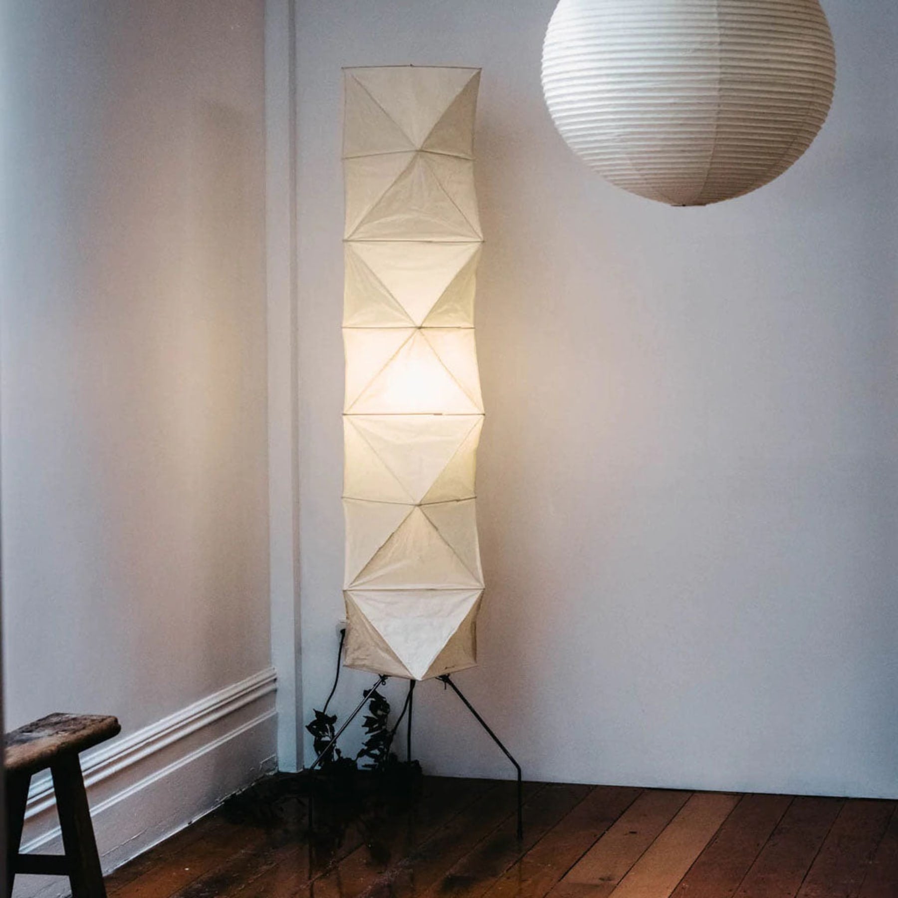 Modern Rice Paper Floor Lamp for Living Room and Bedroom — Greenwich Home & Living