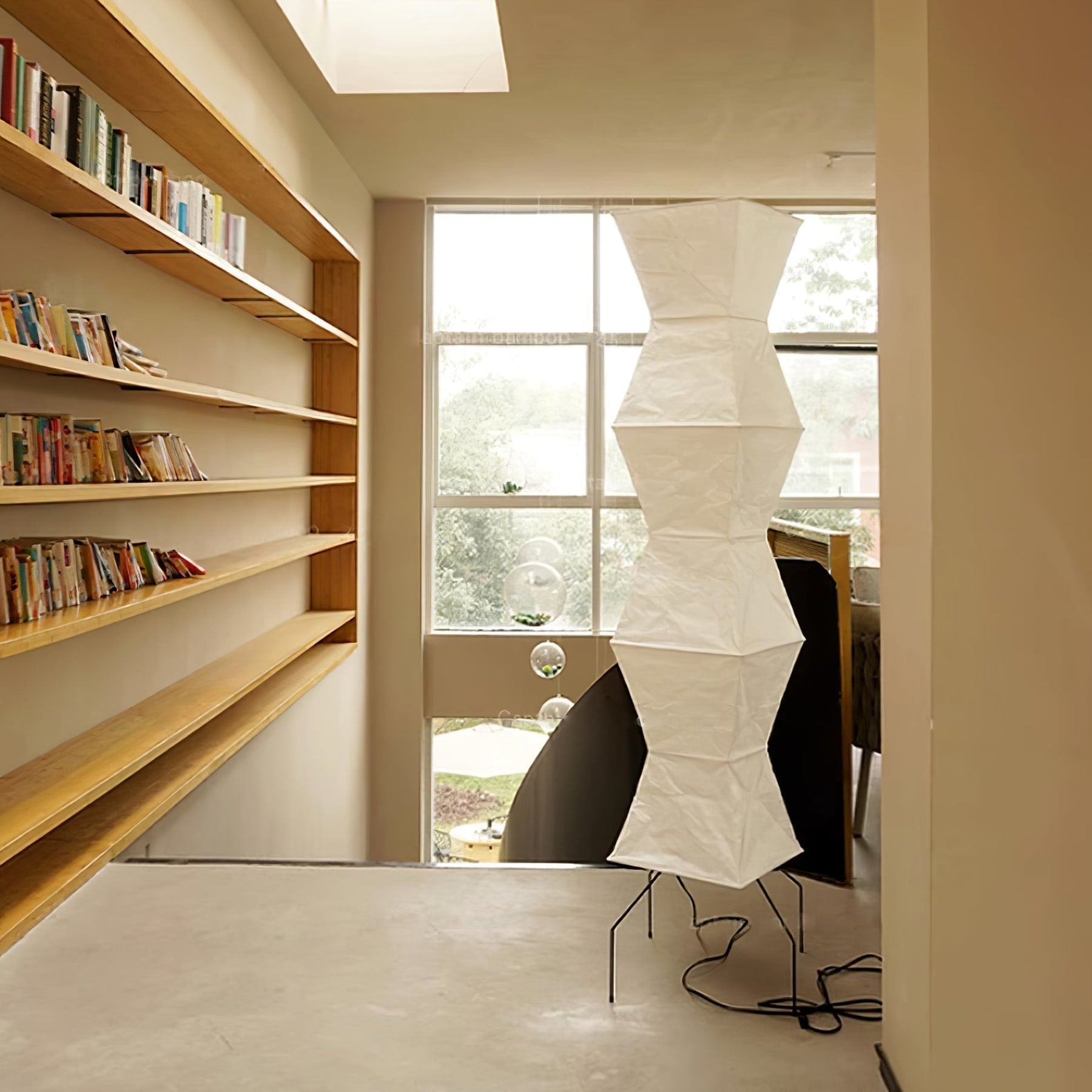 Modern Rice Paper Floor Lamp for Living Room and Bedroom — Greenwich Home & Living