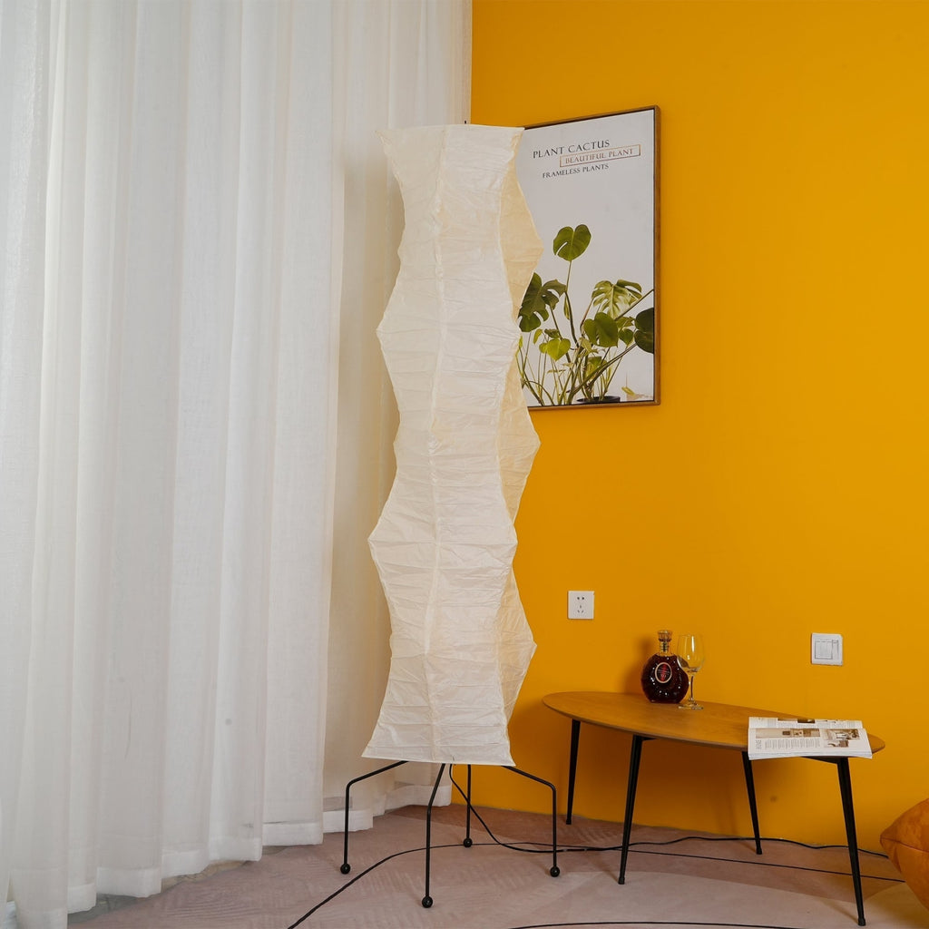 Modern Rice Paper Floor Lamp for Living Room and Bedroom — Greenwich Home & Living