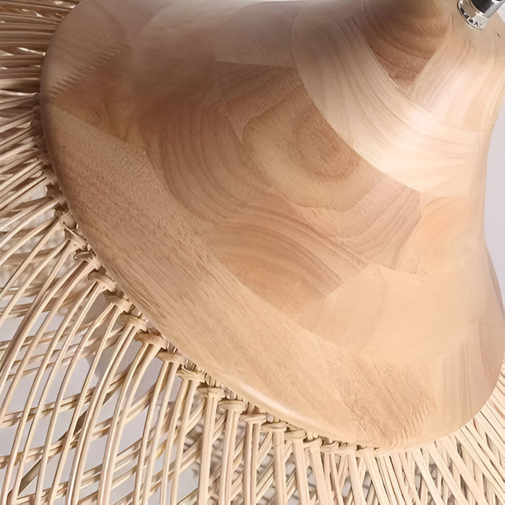 Bohemian Rattan Woven Pendant Light With Warm Glow for Dining Room — Greenwich Home & Living