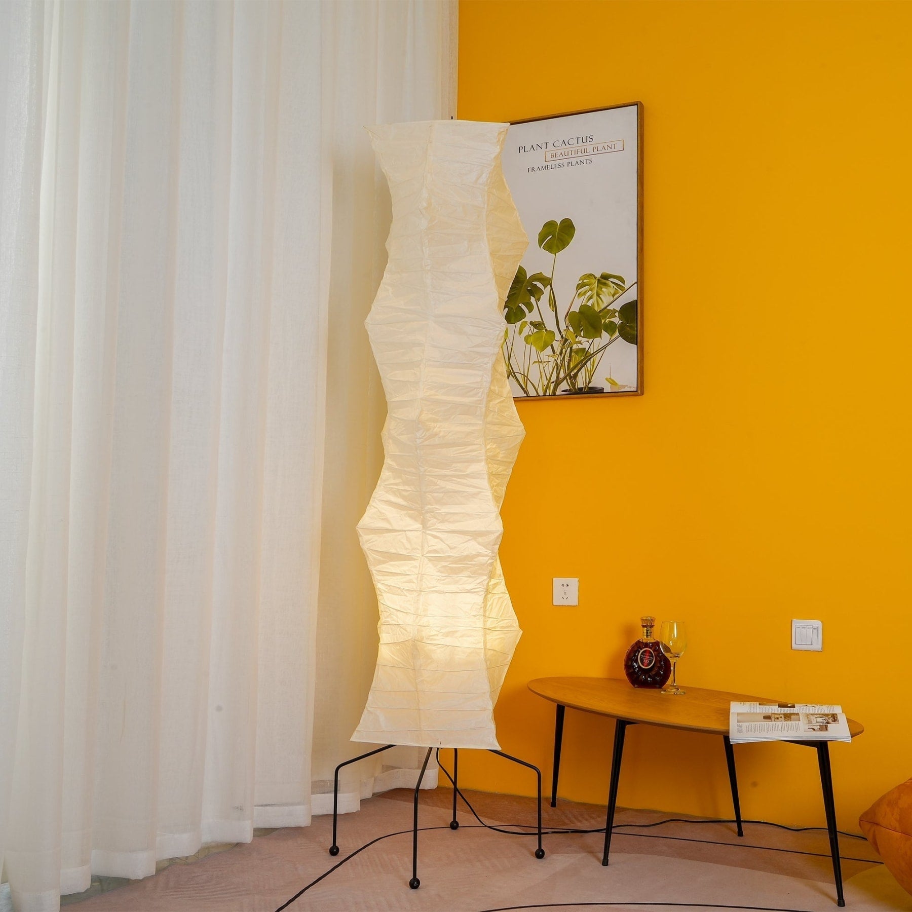 Modern Rice Paper Floor Lamp for Living Room and Bedroom — Greenwich Home & Living