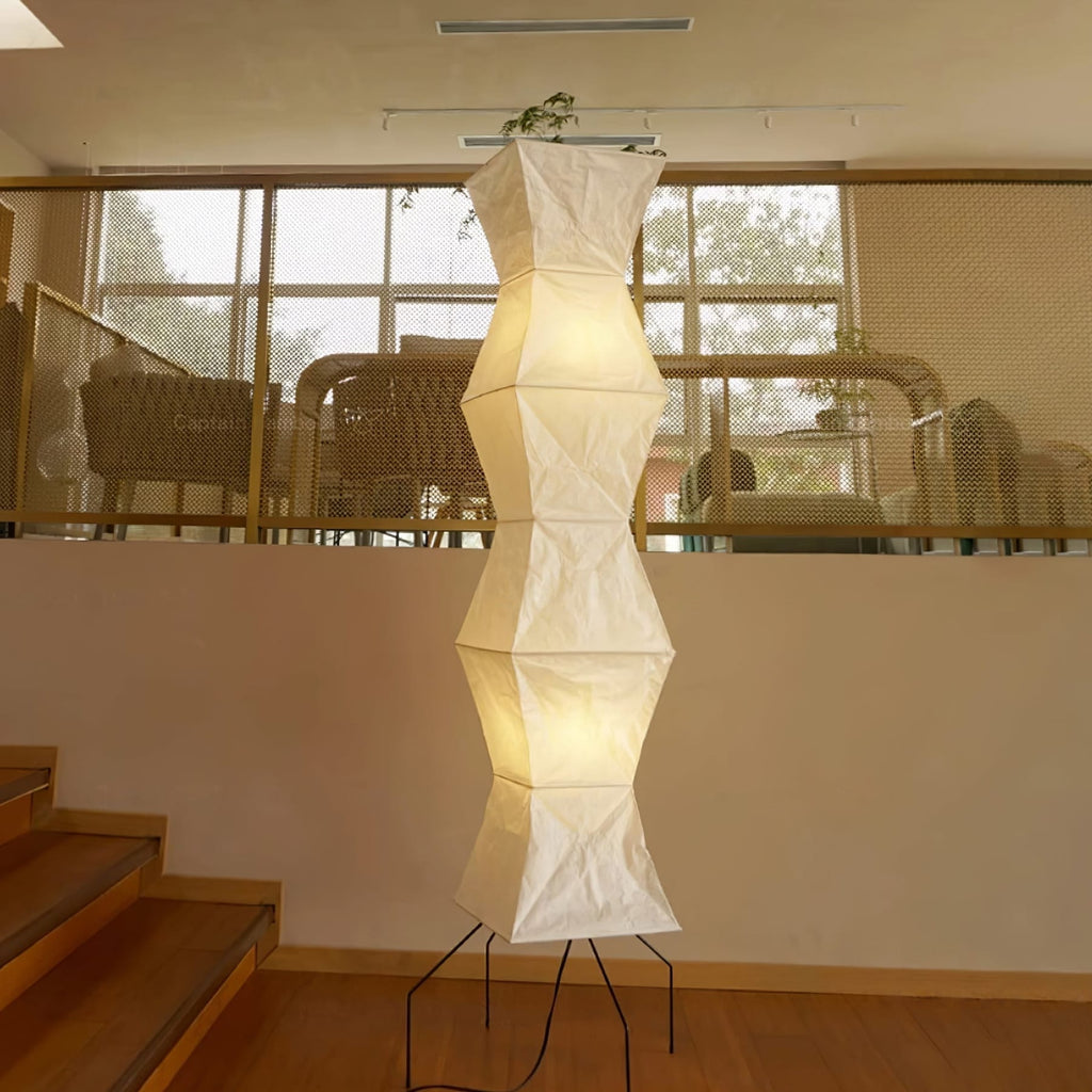 Modern Rice Paper Floor Lamp for Living Room and Bedroom — Greenwich Home & Living