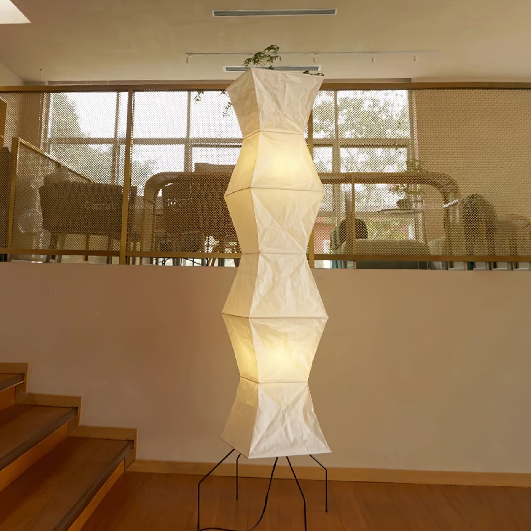 Modern Rice Paper Floor Lamp for Living Room and Bedroom — Greenwich Home & Living