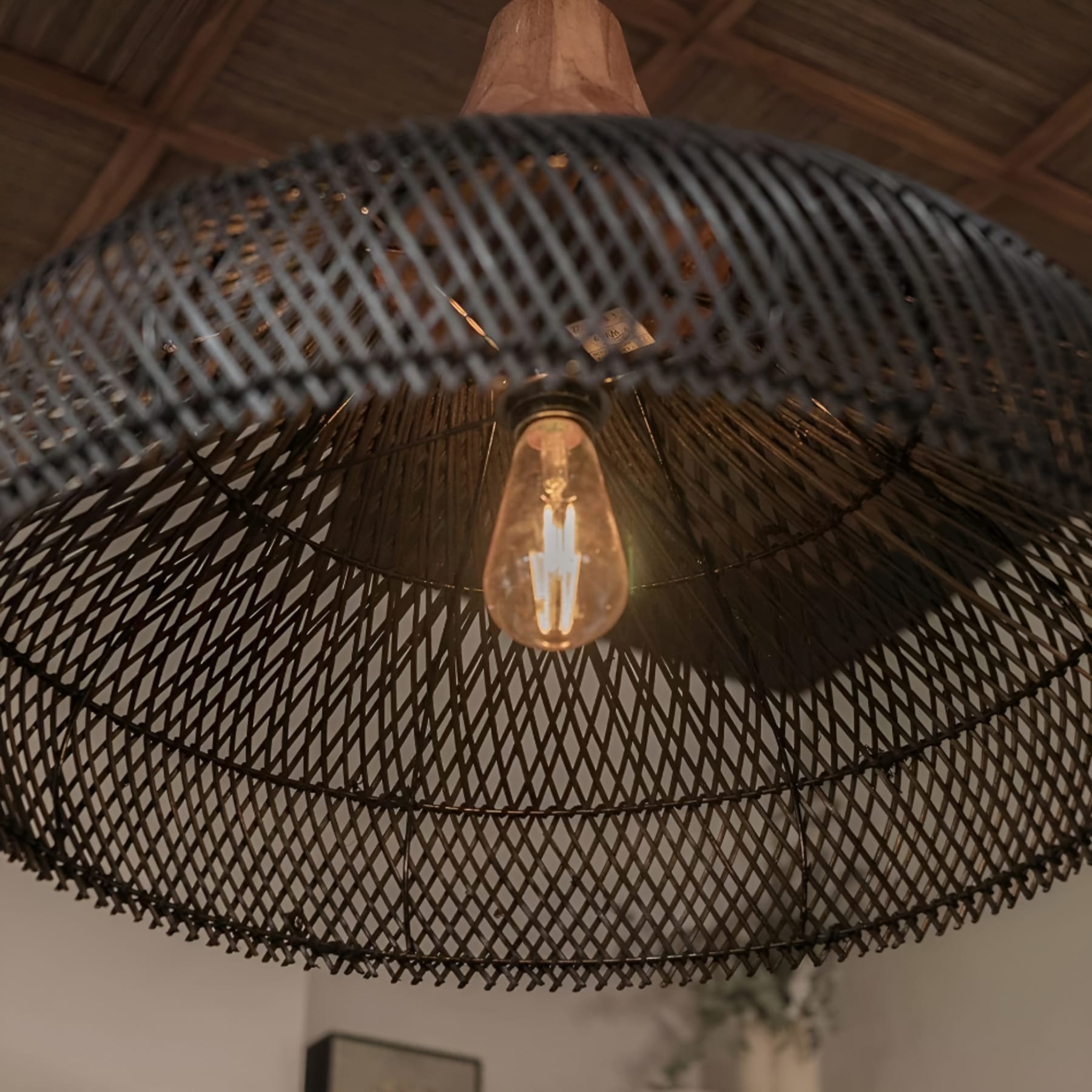 Bohemian Rattan Woven Pendant Light With Warm Glow for Dining Room — Greenwich Home & Living