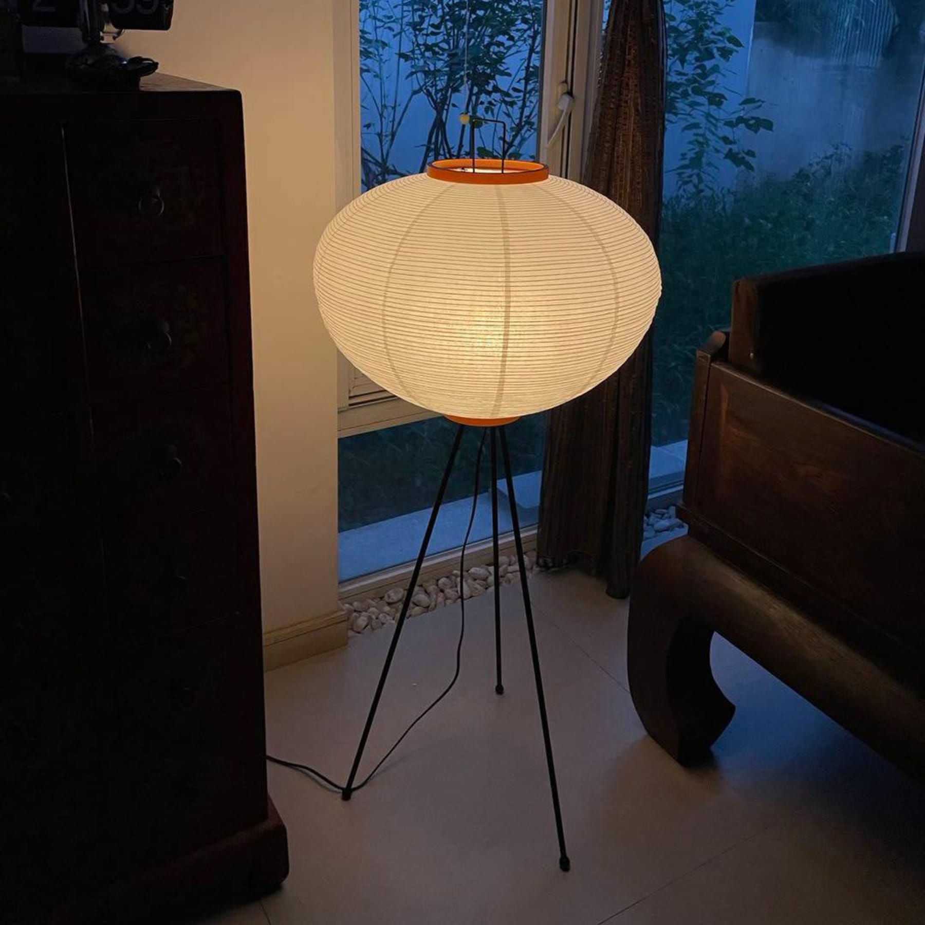 Modern Rice Paper Floor Lamp for Living Room and Bedroom — Greenwich Home & Living