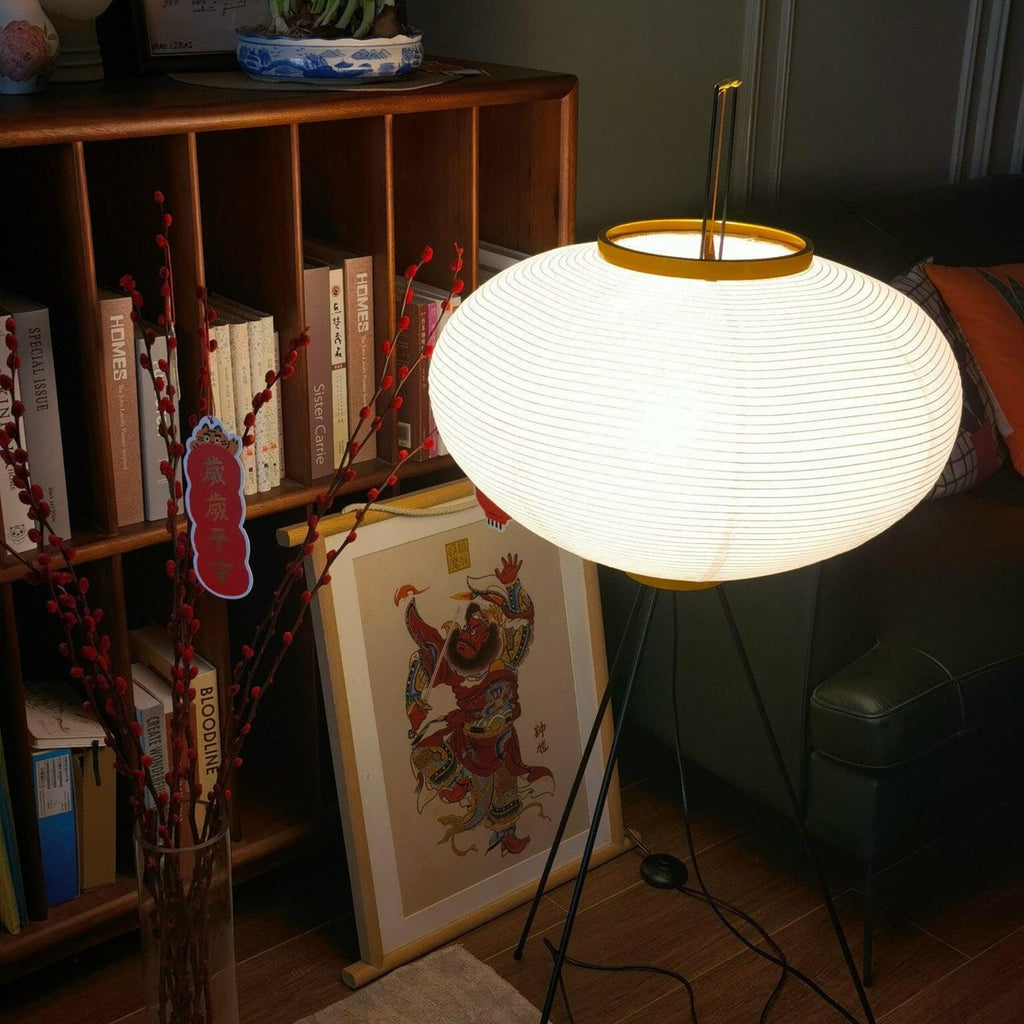 Modern Rice Paper Floor Lamp for Living Room and Bedroom — Greenwich Home & Living
