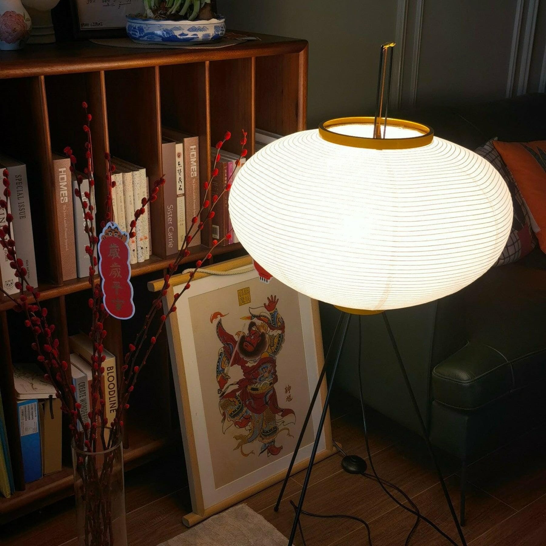 Modern Rice Paper Floor Lamp for Living Room and Bedroom — Greenwich Home & Living