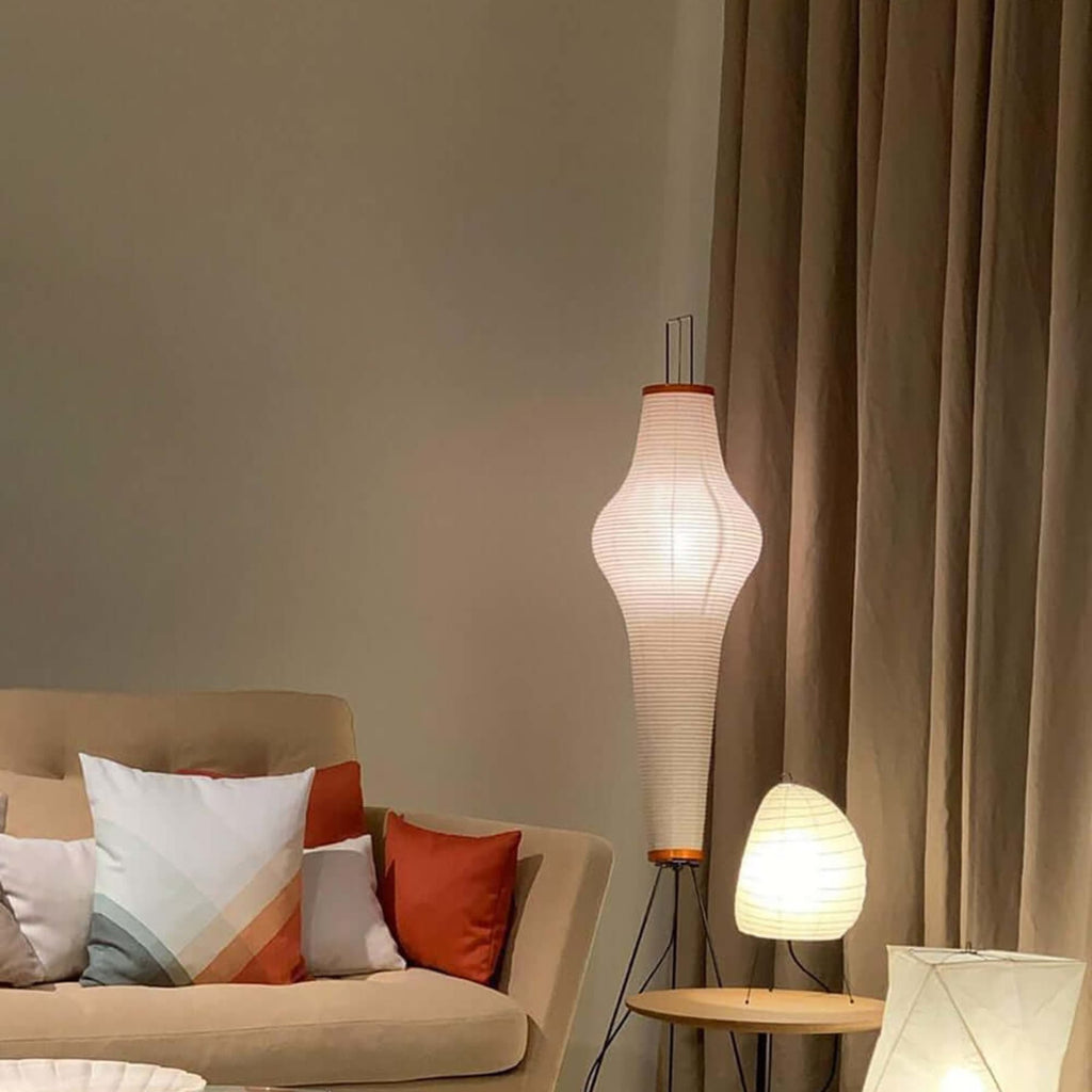 Modern Rice Paper Floor Lamp for Living Room and Bedroom — Greenwich Home & Living