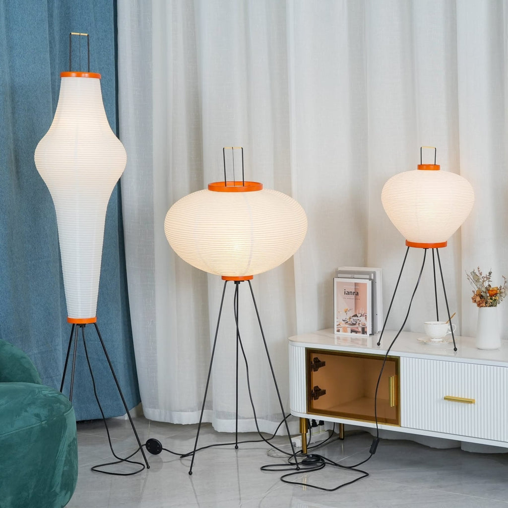 Modern Rice Paper Floor Lamp for Living Room and Bedroom — Greenwich Home & Living