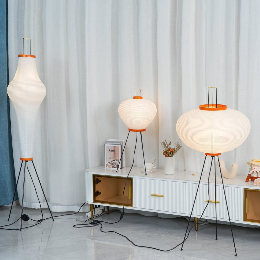 Modern Rice Paper Floor Lamp for Living Room and Bedroom — Greenwich Home & Living