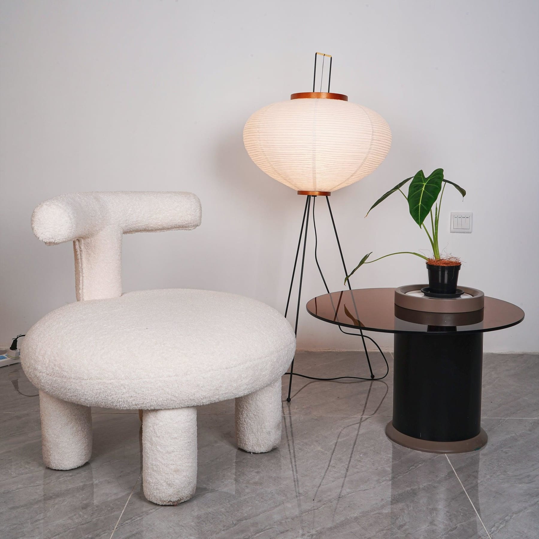Modern Rice Paper Floor Lamp for Living Room and Bedroom — Greenwich Home & Living