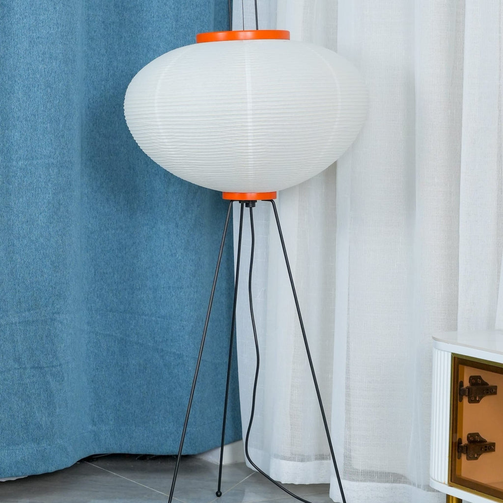 Modern Rice Paper Floor Lamp for Living Room and Bedroom — Greenwich Home & Living