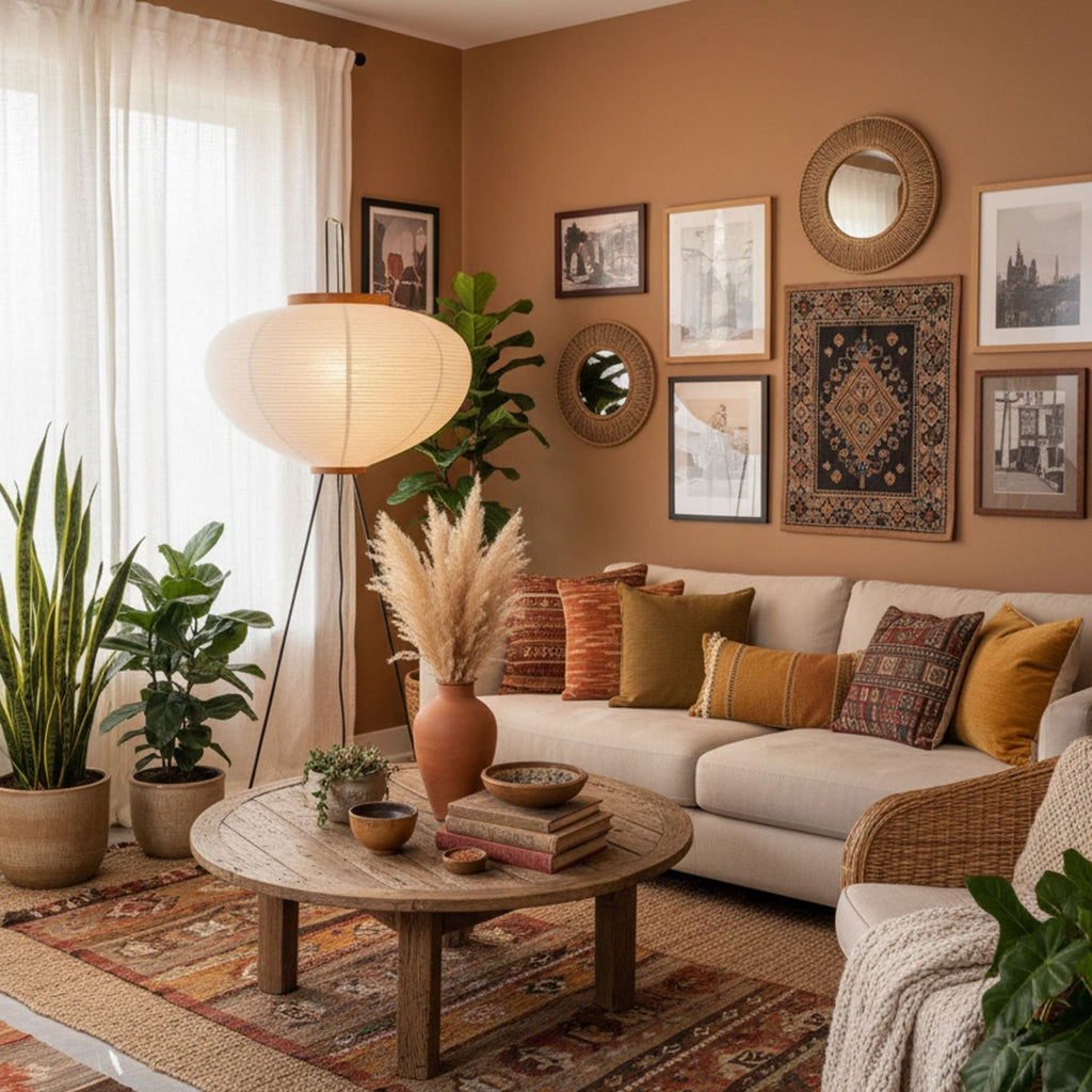Modern Rice Paper Floor Lamp for Living Room and Bedroom — Greenwich Home & Living