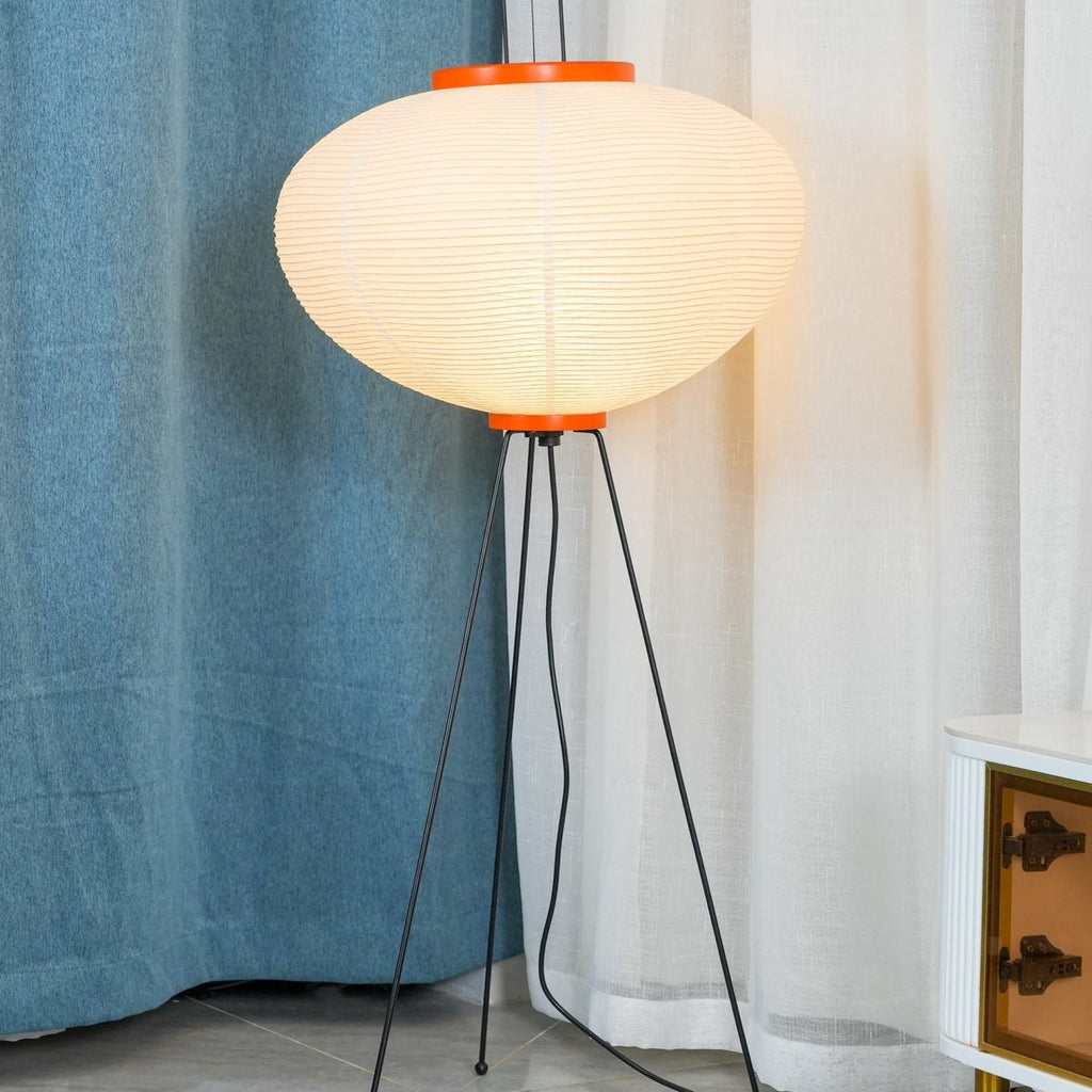 Modern Rice Paper Floor Lamp for Living Room and Bedroom — Greenwich Home & Living