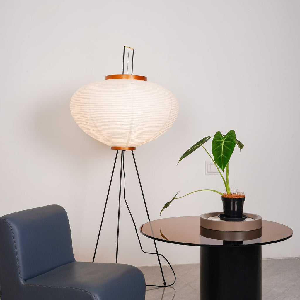 Modern Rice Paper Floor Lamp for Living Room and Bedroom — Greenwich Home & Living