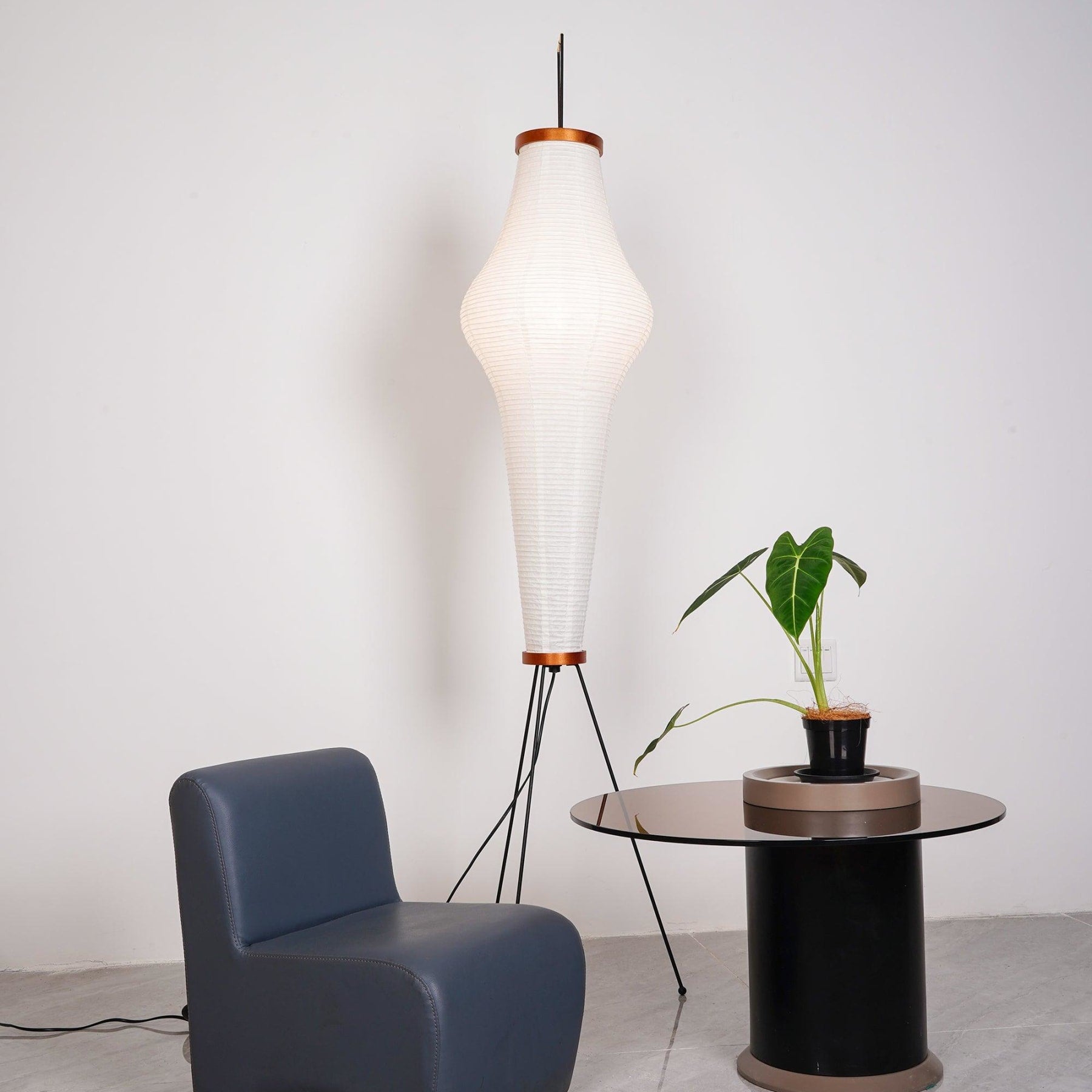 Modern Rice Paper Floor Lamp for Living Room and Bedroom — Greenwich Home & Living