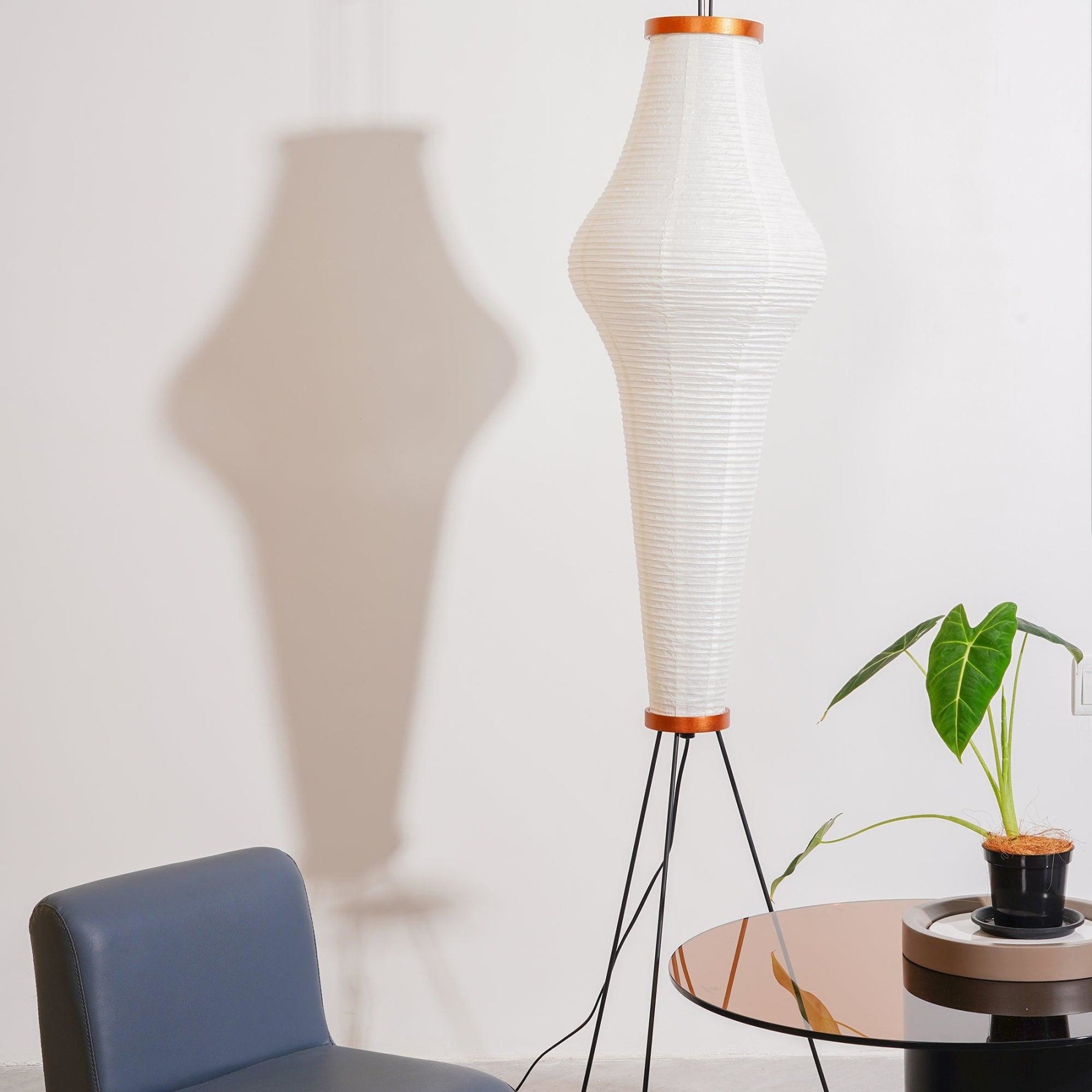 Modern Rice Paper Floor Lamp for Living Room and Bedroom — Greenwich Home & Living