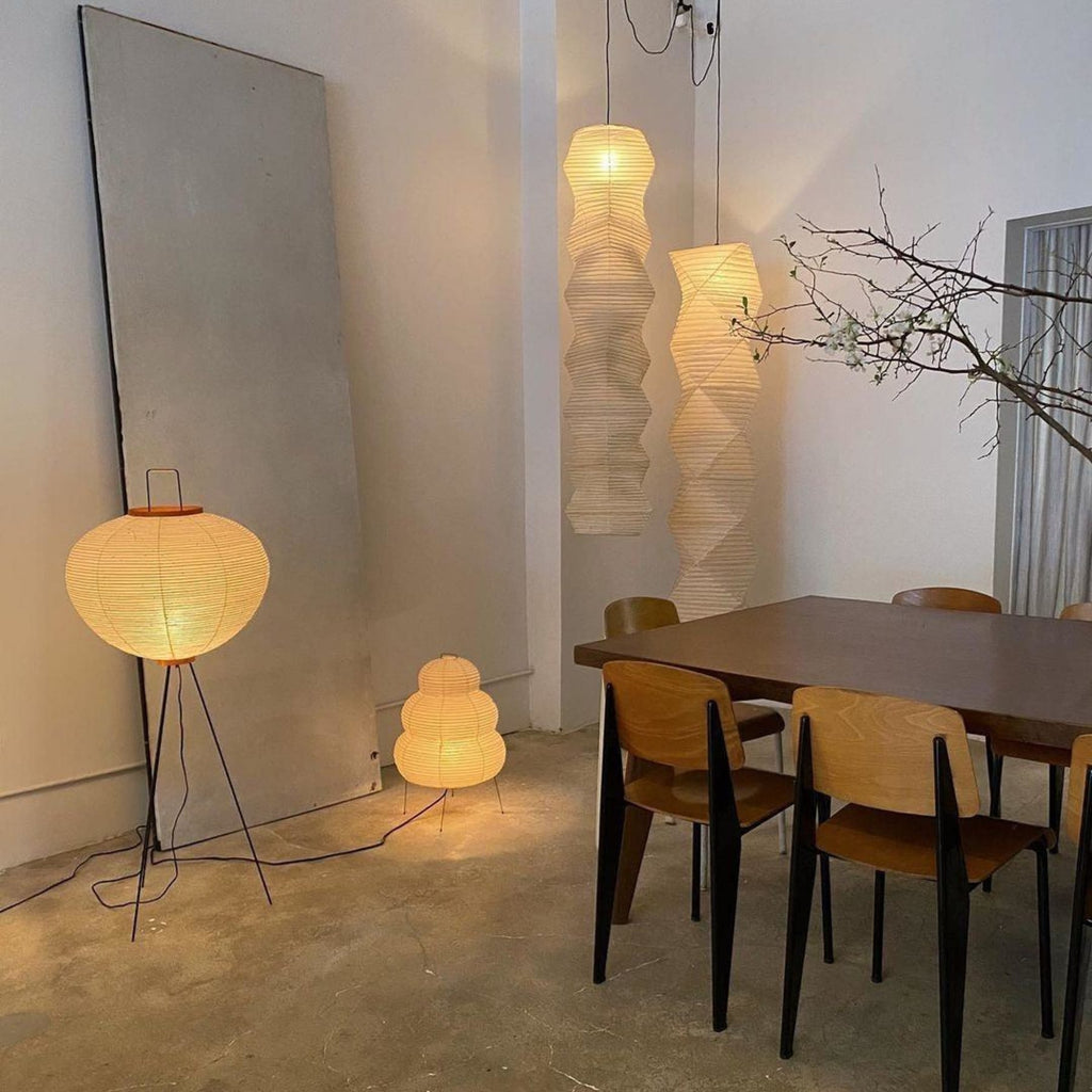 Modern Rice Paper Floor Lamp for Living Room and Bedroom — Greenwich Home & Living
