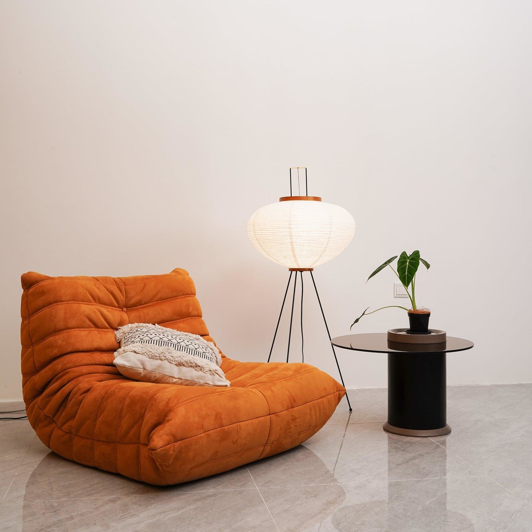 Modern Rice Paper Floor Lamp for Living Room and Bedroom — Greenwich Home & Living