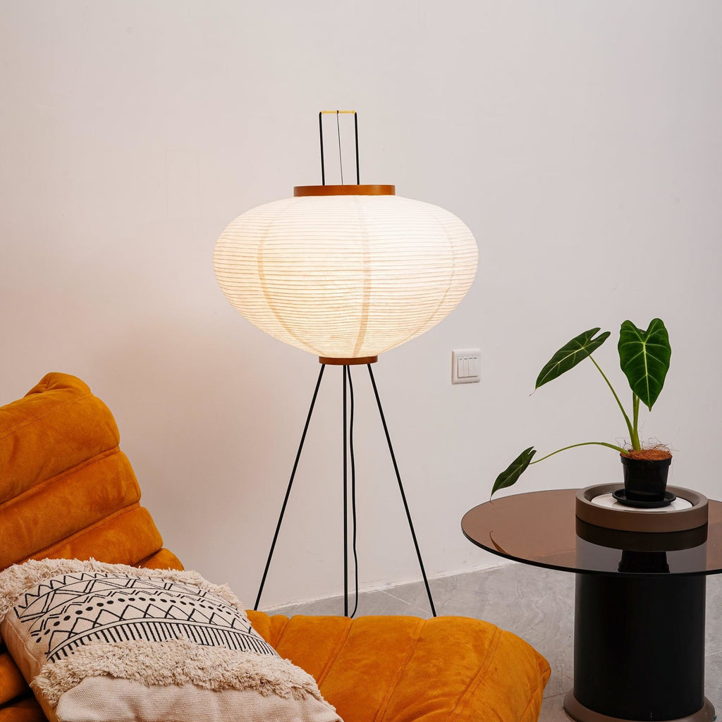 Modern Rice Paper Floor Lamp for Living Room and Bedroom — Greenwich Home & Living