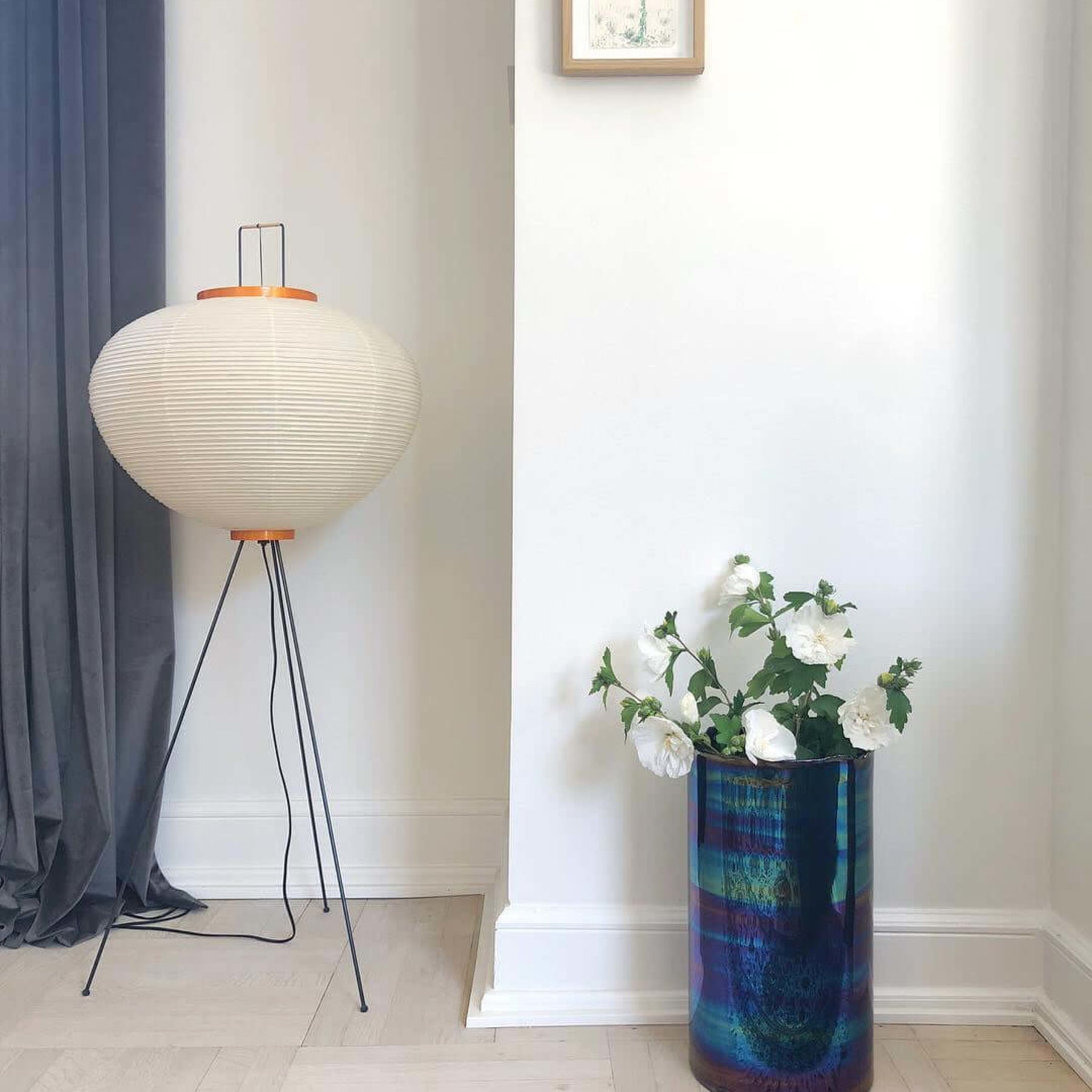 Modern Rice Paper Floor Lamp for Living Room and Bedroom — Greenwich Home & Living