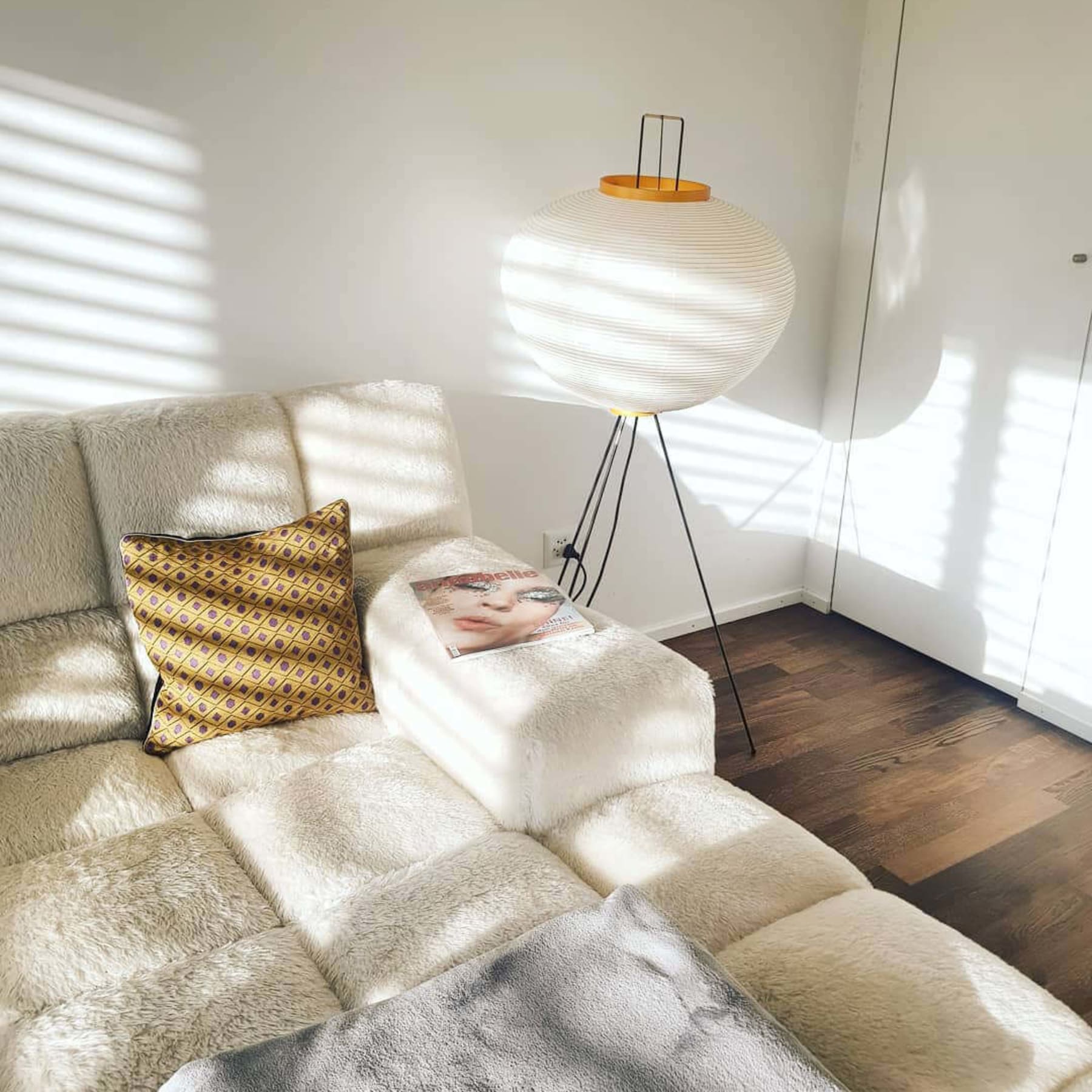 Modern Rice Paper Floor Lamp for Living Room and Bedroom — Greenwich Home & Living