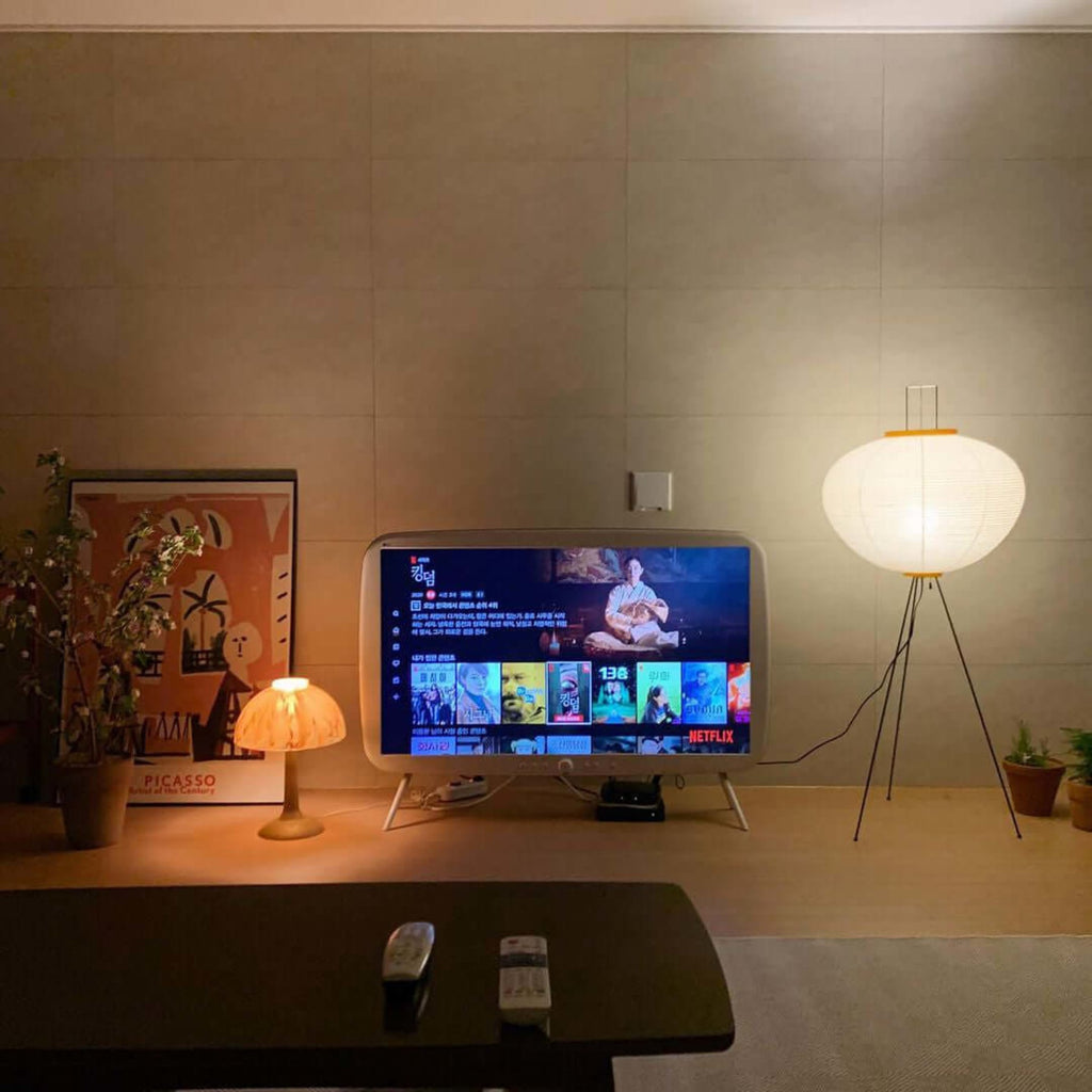 Modern Rice Paper Floor Lamp for Living Room and Bedroom — Greenwich Home & Living
