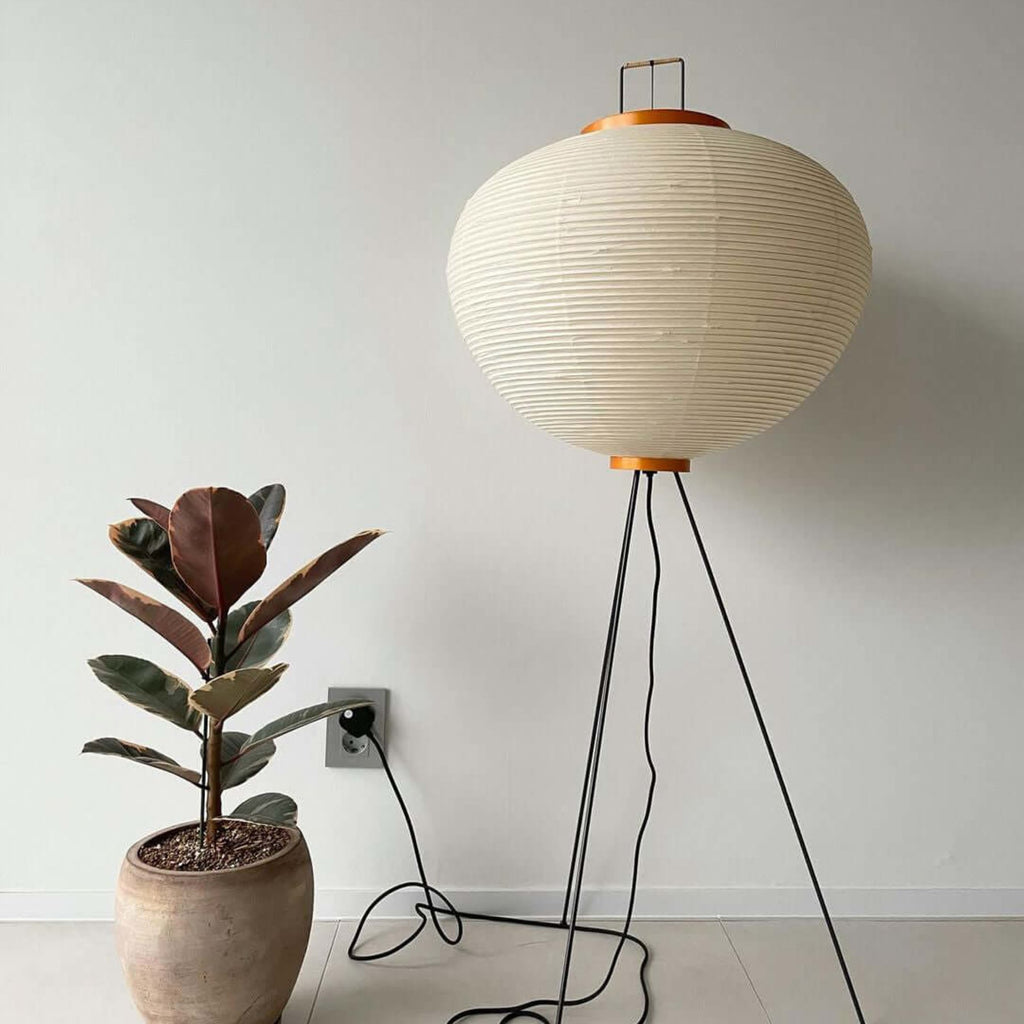 Modern Rice Paper Floor Lamp for Living Room and Bedroom — Greenwich Home & Living