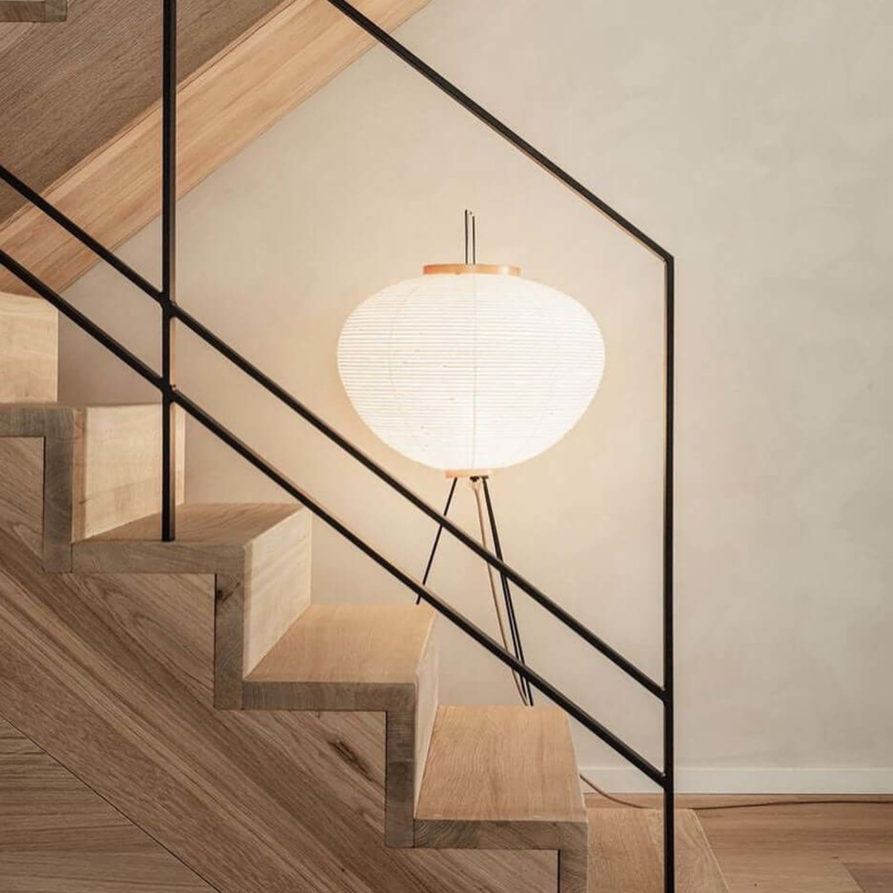Modern Rice Paper Floor Lamp for Living Room and Bedroom — Greenwich Home & Living