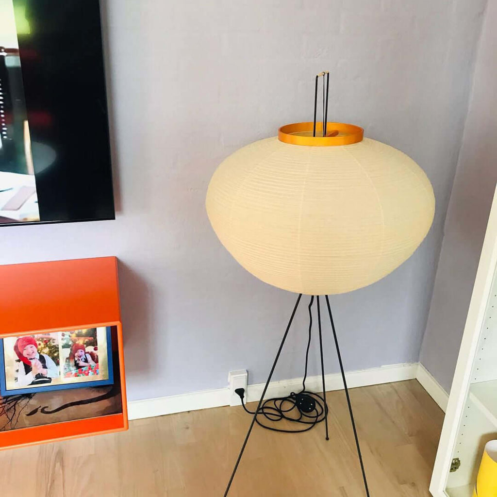 Modern Rice Paper Floor Lamp for Living Room and Bedroom — Greenwich Home & Living