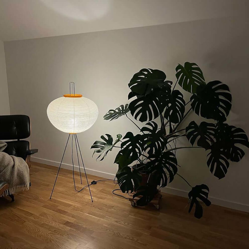 Modern Rice Paper Floor Lamp for Living Room and Bedroom — Greenwich Home & Living