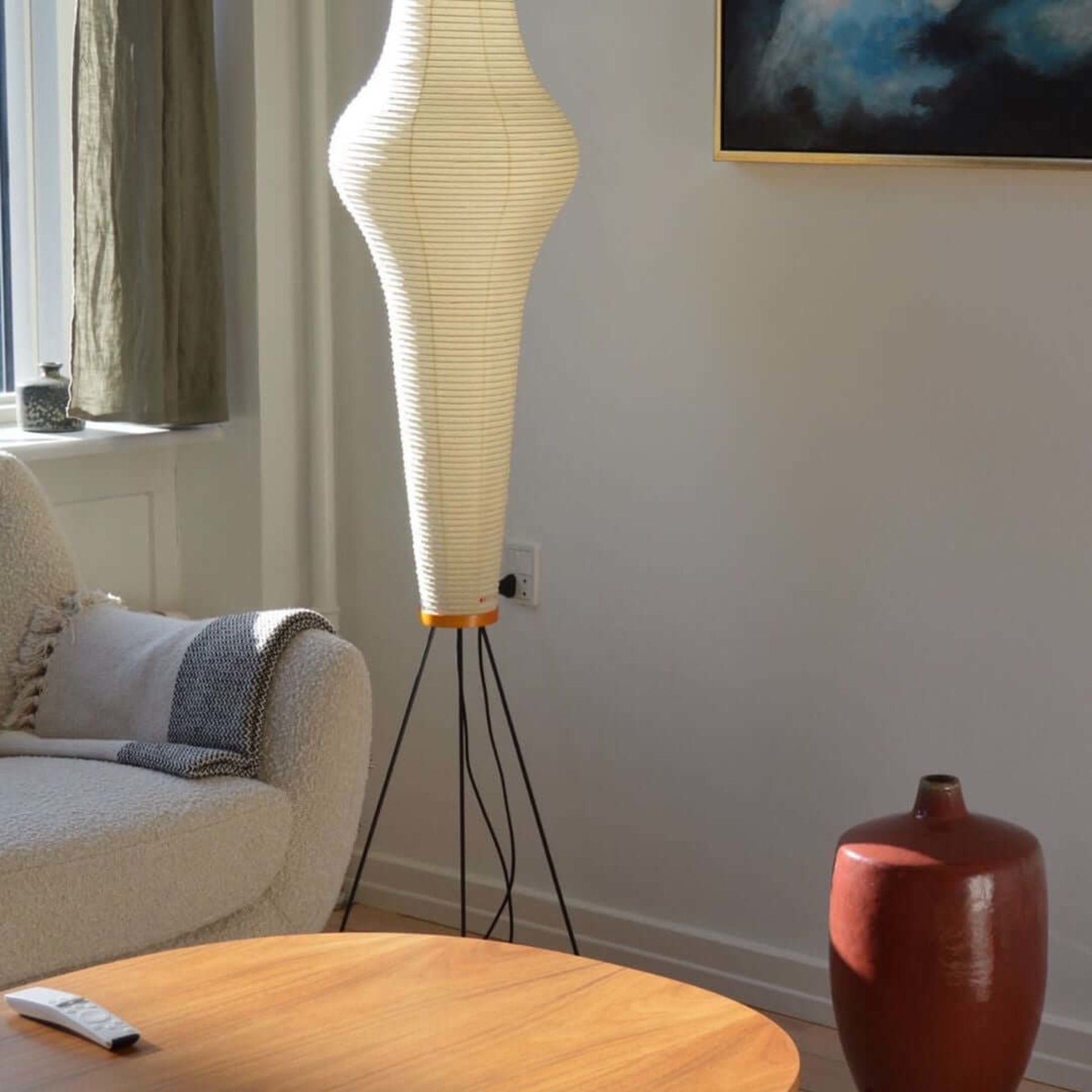 Modern Rice Paper Floor Lamp for Living Room and Bedroom — Greenwich Home & Living