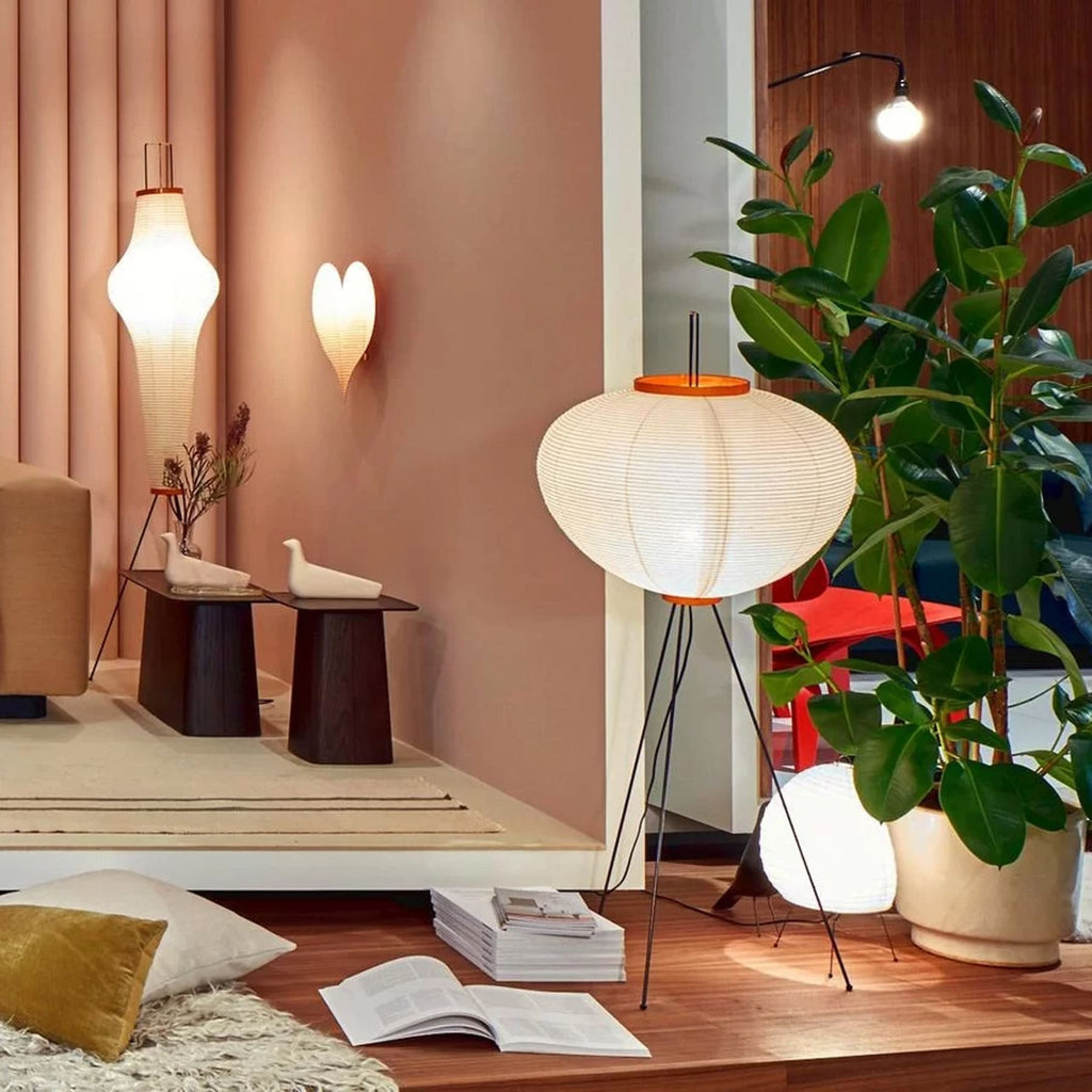 Modern Rice Paper Floor Lamp for Living Room and Bedroom — Greenwich Home & Living