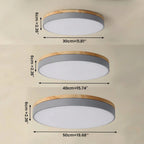 Minimalist Wood Flush Mount Ceiling Light With Remote Dimming — Greenwich Home & Living