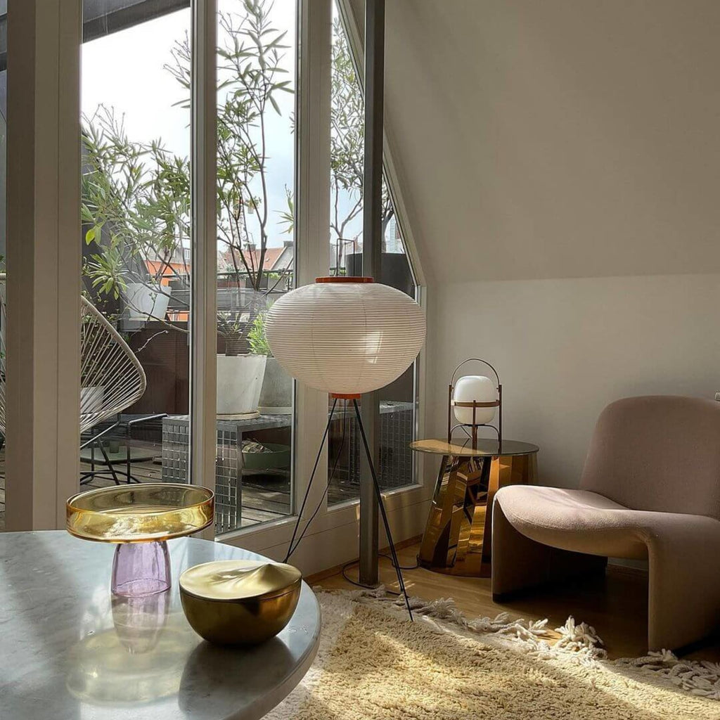 Modern Rice Paper Floor Lamp for Living Room and Bedroom — Greenwich Home & Living