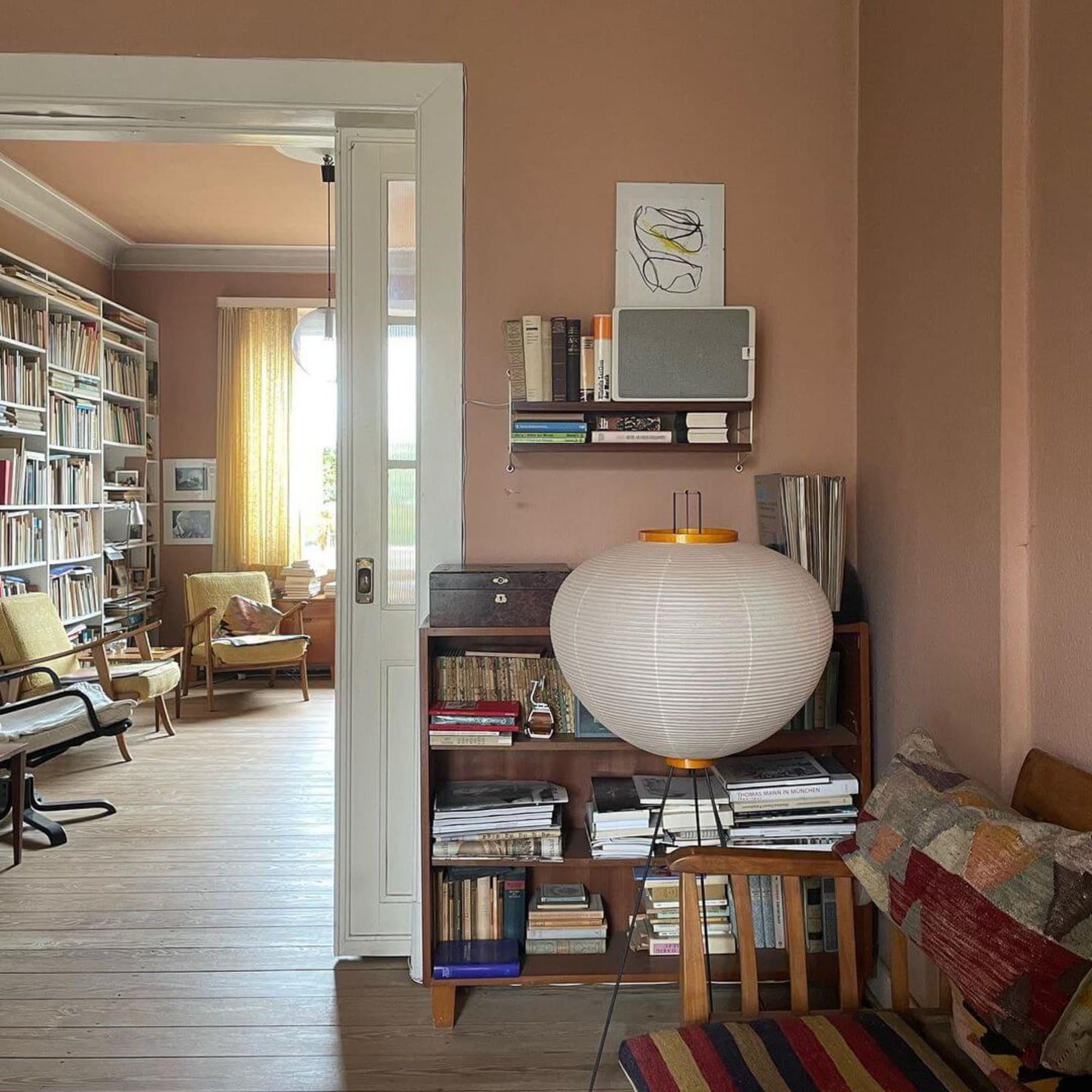 Modern Rice Paper Floor Lamp for Living Room and Bedroom — Greenwich Home & Living