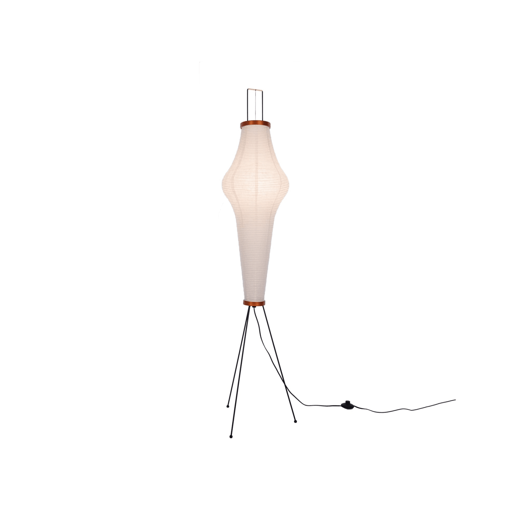 Modern Rice Paper Floor Lamp for Living Room and Bedroom in Ø13" × H63.7" (Ø33 × H162 cm) — Greenwich Home & Living