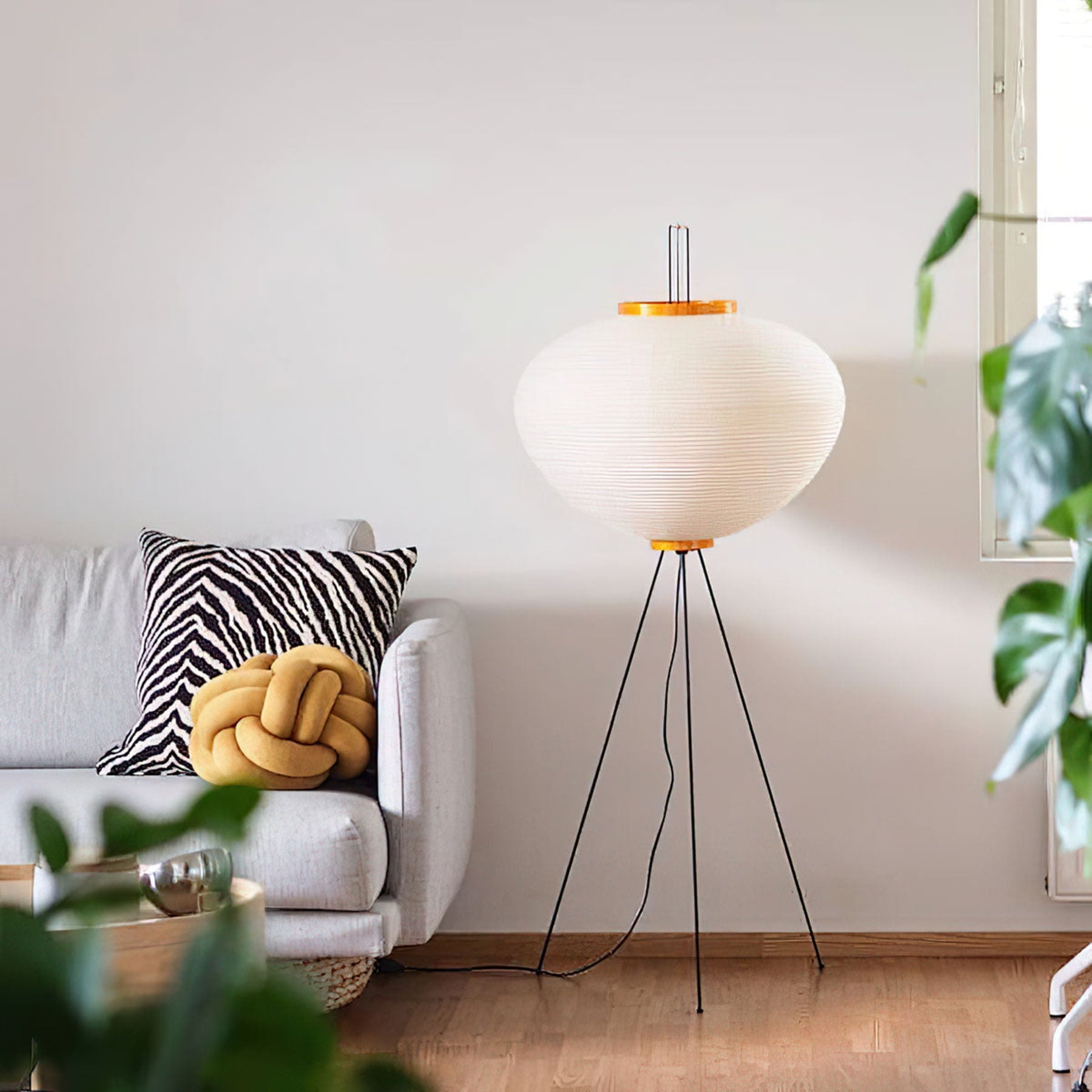 Modern Rice Paper Floor Lamp for Living Room and Bedroom — Greenwich Home & Living
