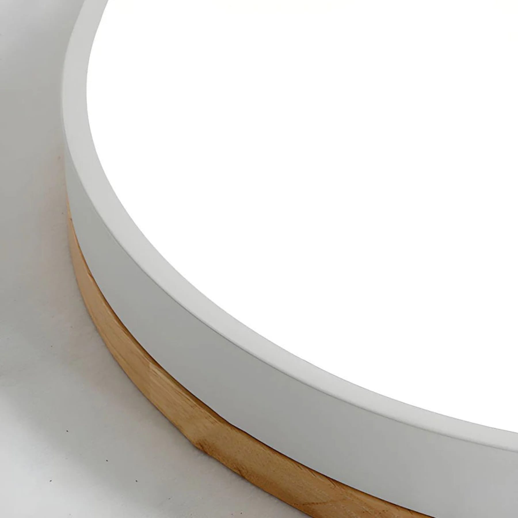 Minimalist Wood Flush Mount Ceiling Light With Remote Dimming — Greenwich Home & Living