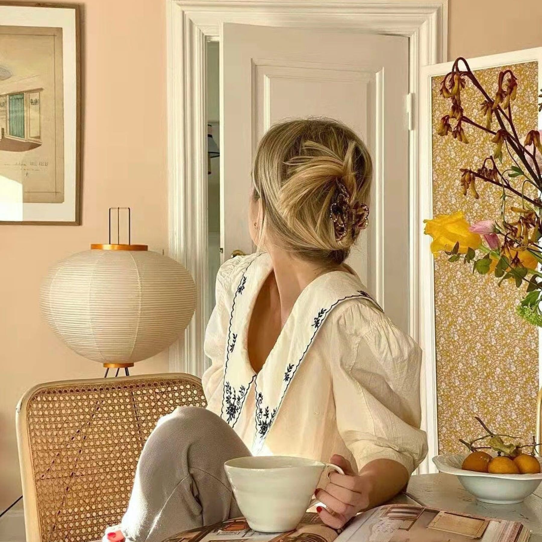 Modern Rice Paper Floor Lamp for Living Room and Bedroom — Greenwich Home & Living